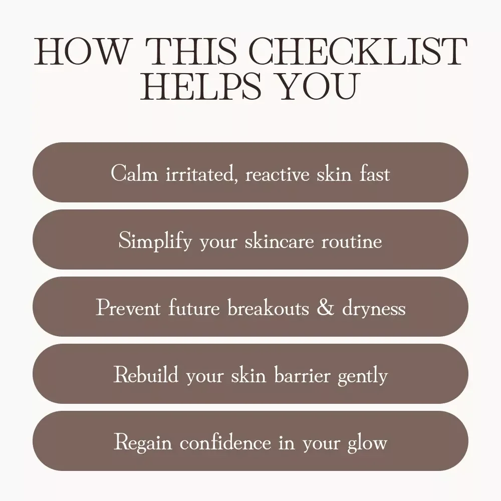 “When Your Skin Ghosts You” Checklist | What to Do When Your Skin Stops Responding to Products | Digital Skincare Reset Guide for Glowing Skin