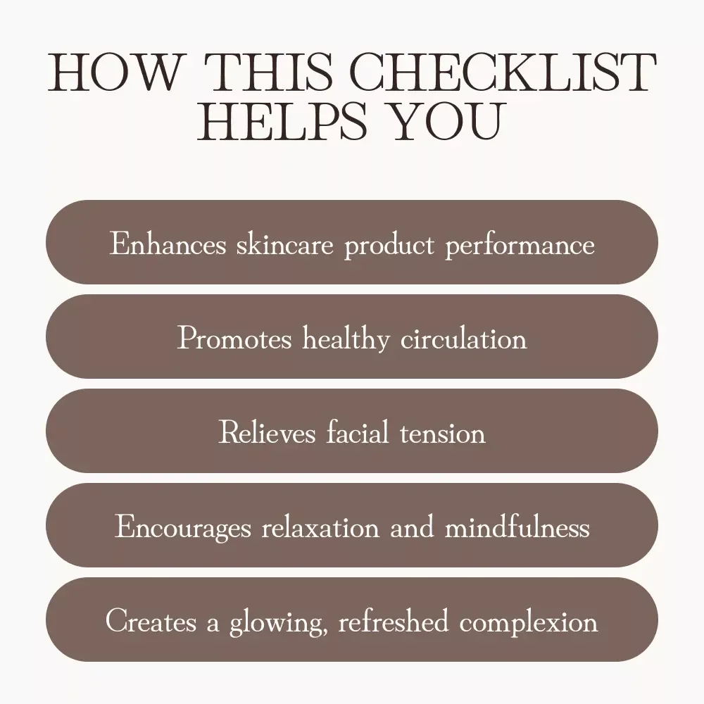 Checklist: Using Facial Massage to Boost Product Absorption | Skincare Guide | Self-Care Routine | Digital Download | Learn How to Use Facial Massage to Enhance Product Absorption