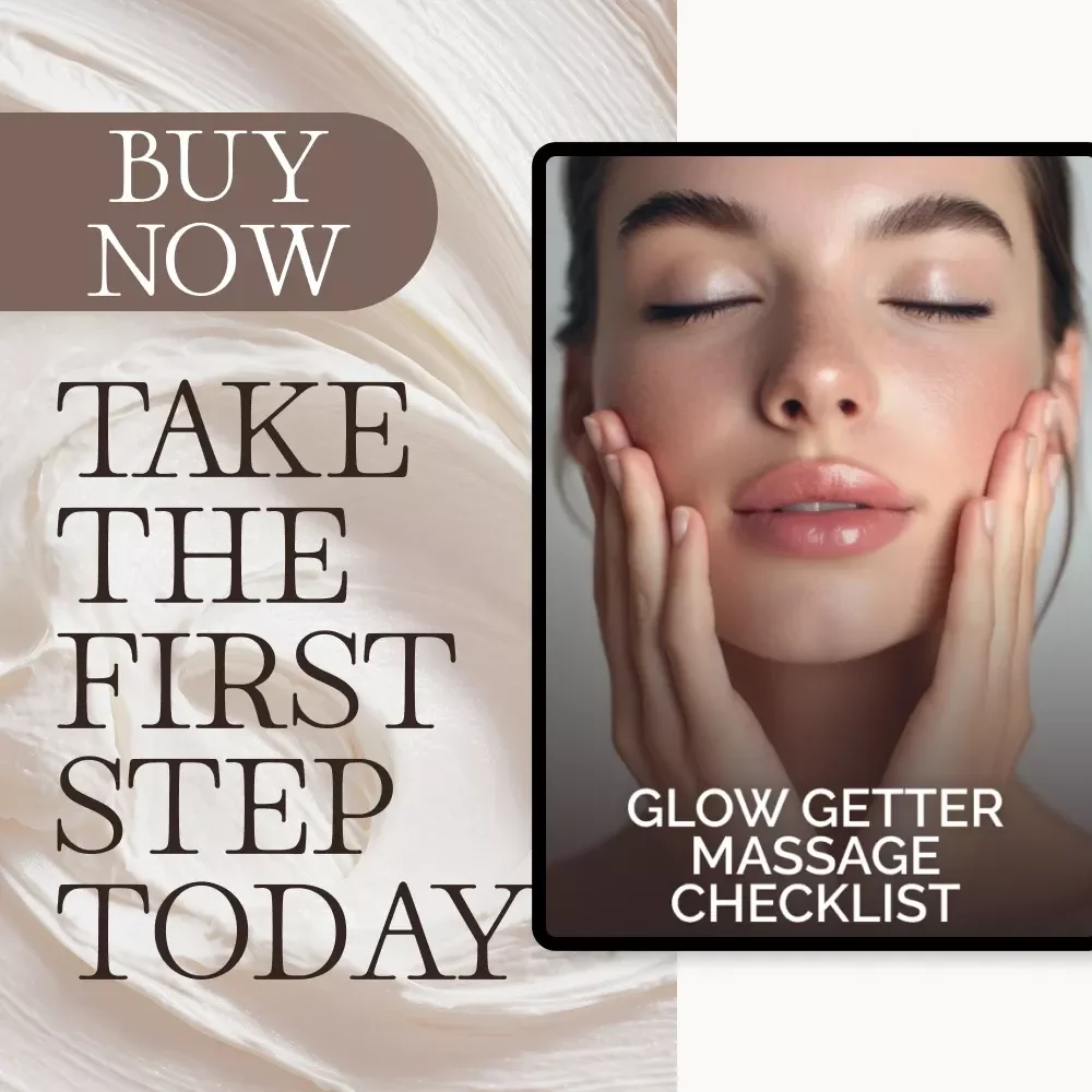 Glow Getter Massage Checklist | Best Facial Massage Techniques for Glowing Skin | Digital Self-Care Guide for Radiant Complexion & Relaxation