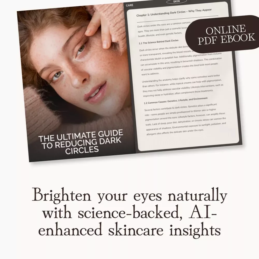 The Ultimate Guide to Reducing Dark Circles – How to Reduce Dark Circles Naturally | Digital eBook for Brighter, Healthier Eyes | Skincare Tips, Natural Remedies & AI Tools