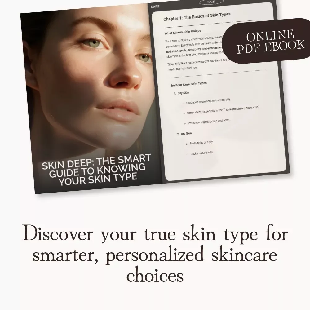 Skin Deep: The Smart Guide to Knowing Your Skin Type | Digital eBook | How to Know What Your Skin Type Is | Skincare Self-Assessment & Routine Guide