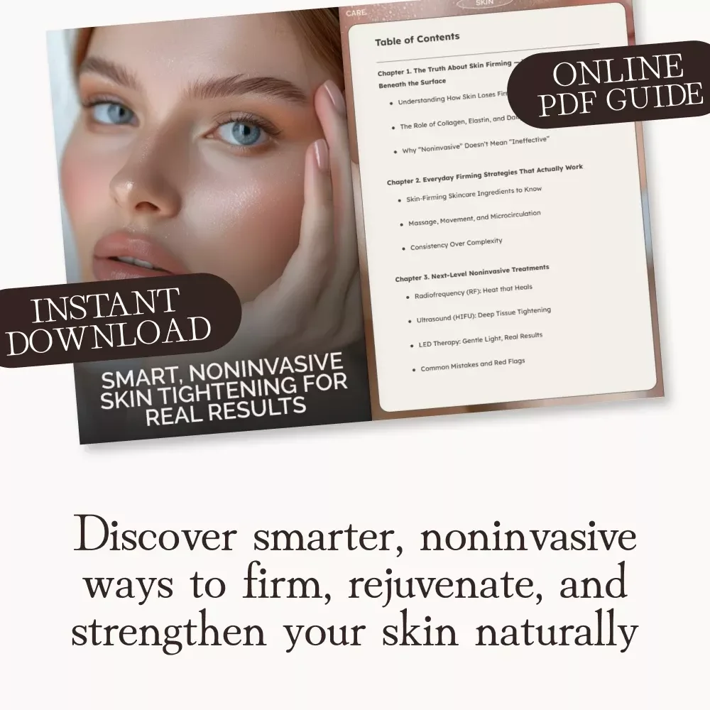 Smart, Noninvasive Skin Tightening for Real Results | Expert Guide to Natural Firming | Digital Download with Tips for Noninvasive Skin Firming, Collagen Boosting & At-Home Skin Renewal