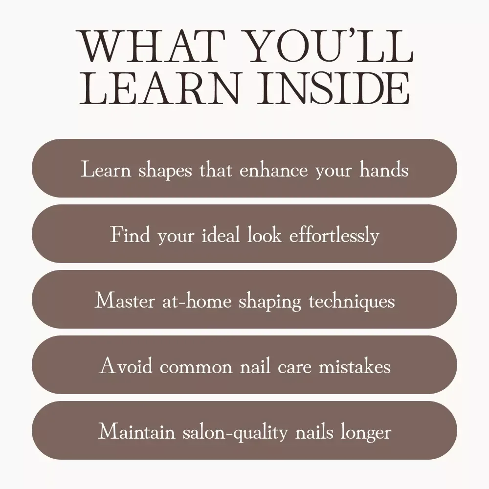 Nail Shapes That Flatter | Digital Guide for Perfect Hand Aesthetics | Learn How to Choose the Right Nail Shape for Your Fingers | eBook for Beauty Enthusiasts, Nail Artists & DIY Manicure Lovers