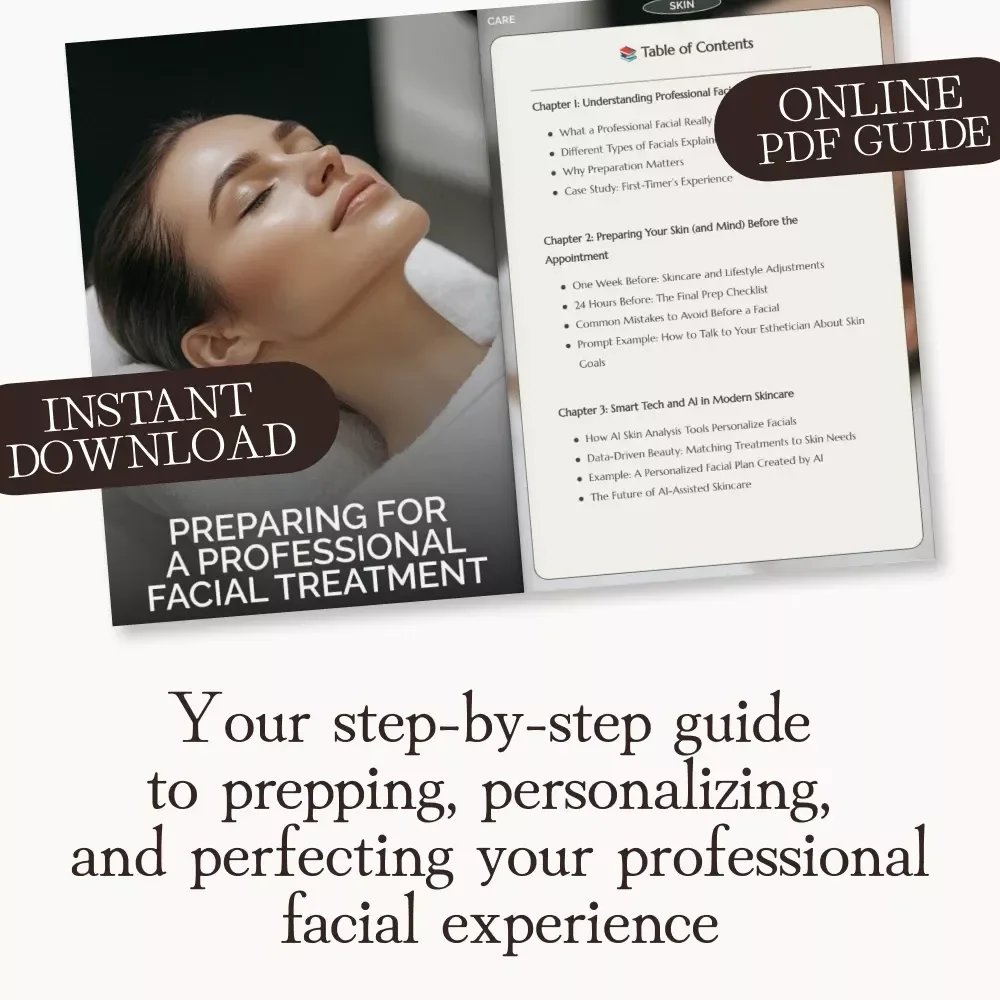 Preparing for a Professional Facial Treatment | Digital Guide for Skincare Enthusiasts | How to Prepare for a Professional Facial Treatment | Skincare eBook for Glowing Results