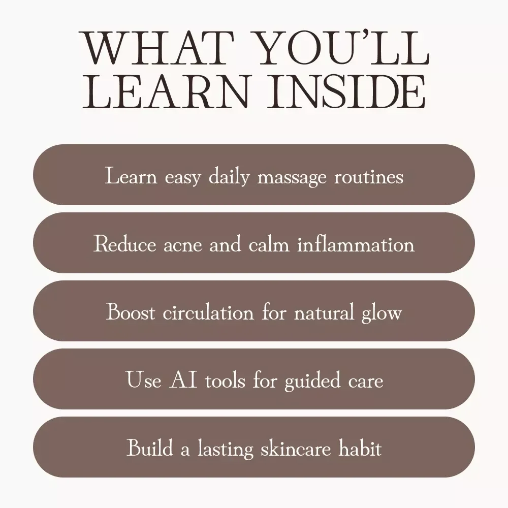 Facial Massage Secrets for Acne-Prone Skin | Digital Guide to Clear, Radiant Skin | Benefits of Facial Massage for Acne-Prone Skin | Natural Skincare eBook for Healthy Glow
