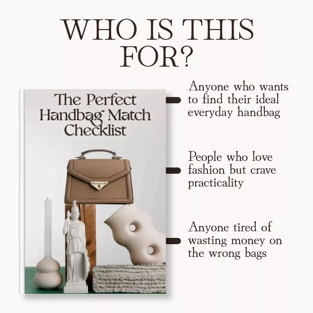 The Perfect Handbag Match Checklist | Printable Digital Download | Find Your Ideal Handbag Style, Size & Color | Fashion Accessory Guide for Women