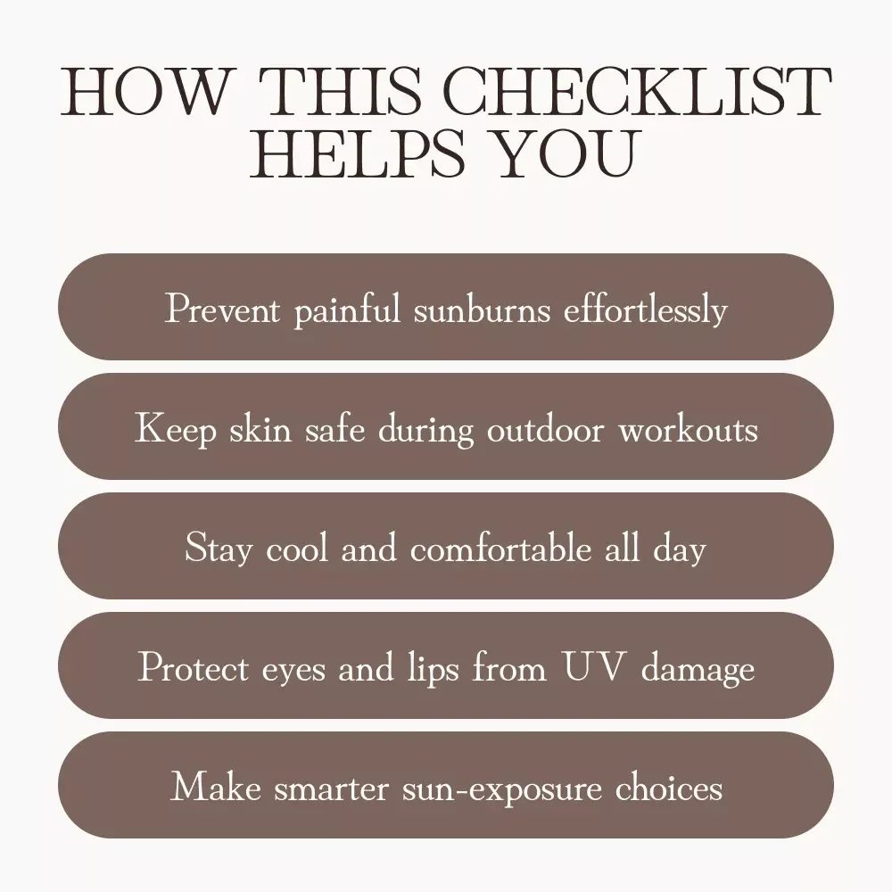 Sun-Safe Checklist: Protect Your Skin While Swimming or Sweating | Printable Guide for Swimmers & Outdoor Enthusiasts | Tips for Sun Protection When Swimming or Sweating | Instant Digital Download