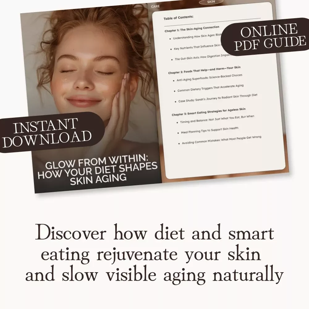Glow From Within: How Your Diet Shapes Skin Aging | Digital Guide for Radiant, Youthful Skin | Learn What Role Diet Plays in Skin Aging Naturally