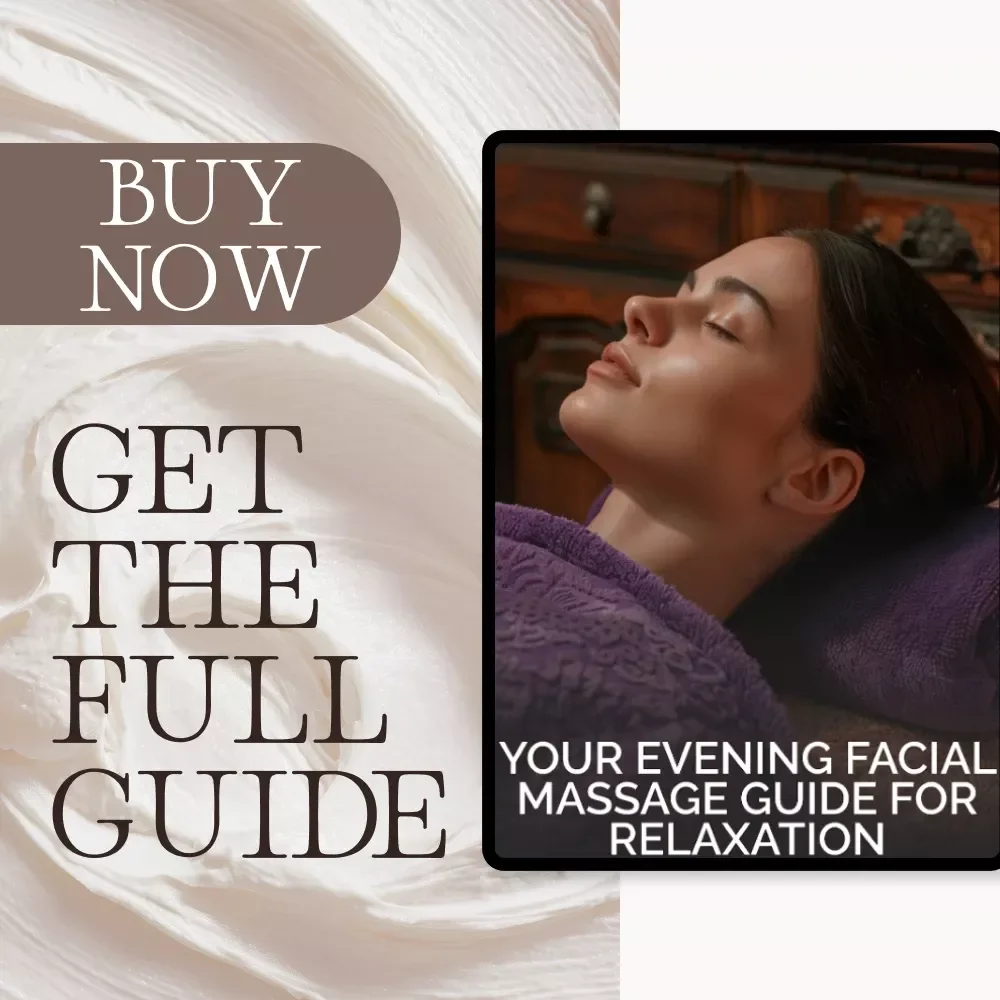 Your Evening Facial Massage Guide for Relaxation | Digital Self-Care eBook | Evening Facial Massage Techniques for Relaxation | At-Home Spa Routine for Stress Relief and Glowing Skin