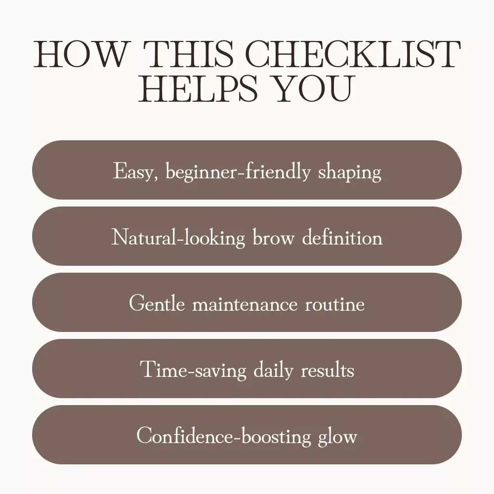 The Soft Brow Blueprint | Printable Brow Checklist | Digital Download Guide for Achieving Soft Natural-Looking Brows | Easy Tips for Beginners | Beauty & Makeup Routine Tool