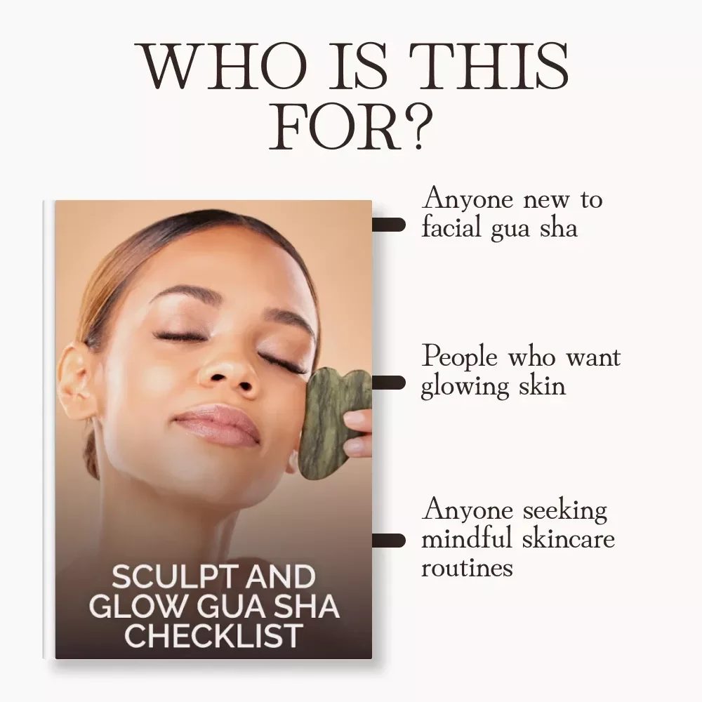 Sculpt and Glow Gua Sha Checklist | Digital Download Facial Massage Guide | How to Use Gua Sha for Facial Sculpting & Lifting at Home