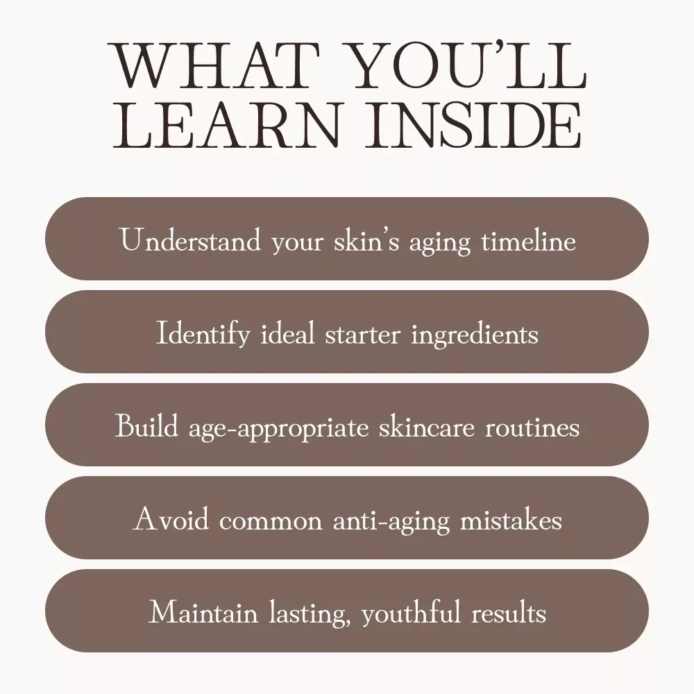 Your Guide to Starting Anti-Aging Products | Digital Skincare Guide for Beginners | When Should I Start Using Anti-Aging Products? eBook for Youthful Skin & Smart Aging