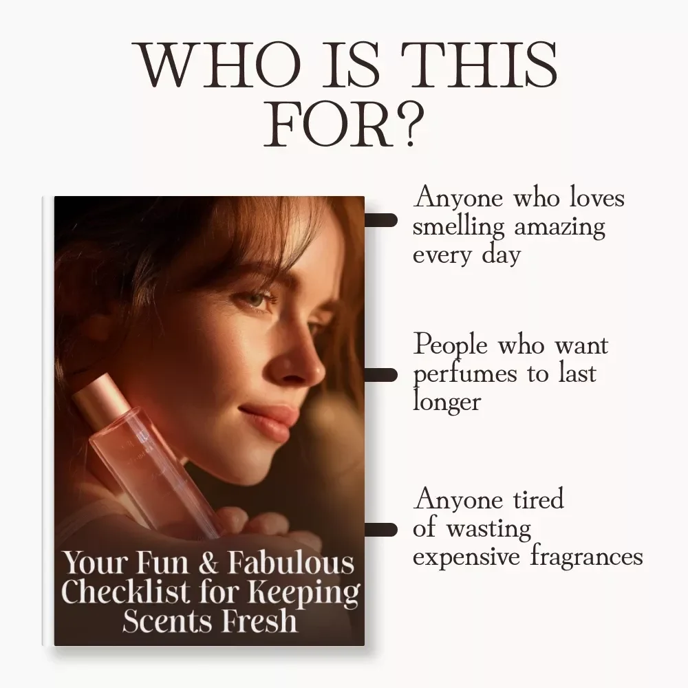 Your Fun & Fabulous Checklist for Keeping Scents Fresh | Printable Perfume Care Guide | Digital Download on how to store perfumes to maintain their scent | Fragrance Storage Tips & Organization Checklist