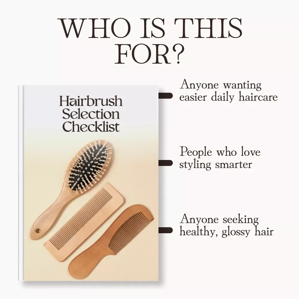 Hairbrush Selection Checklist | Digital Download Guide for How to Choose the Right Hairbrush for Your Hair Type | Printable Beauty Routine Tool