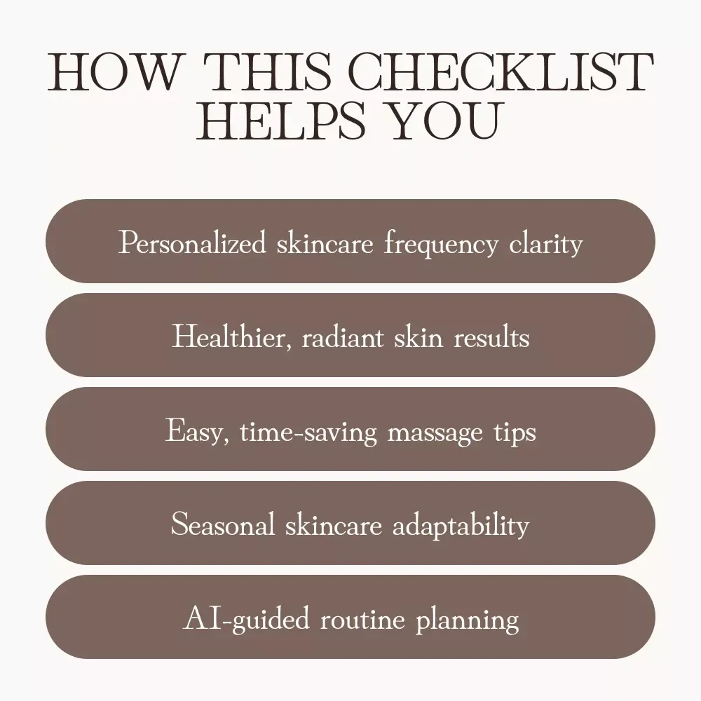 The Perfect Facial Massage Frequency Checklist | Digital Skincare Guide for Glowing Skin | How Often Should You Do Facial Massage eBook