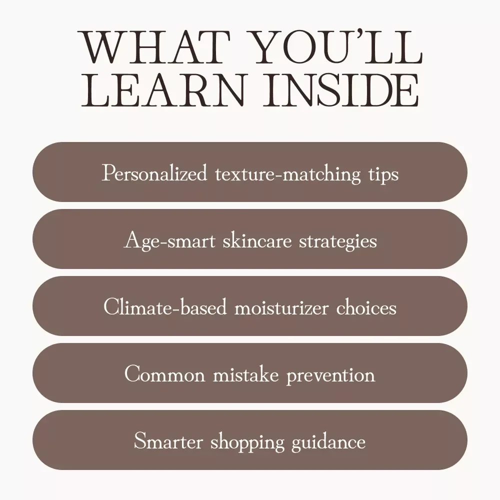 How Moisturizer Texture Transforms with Time | Skincare Guide for Aging Skin | Digital Download | Why Moisturizer Texture Matters as You Get Older