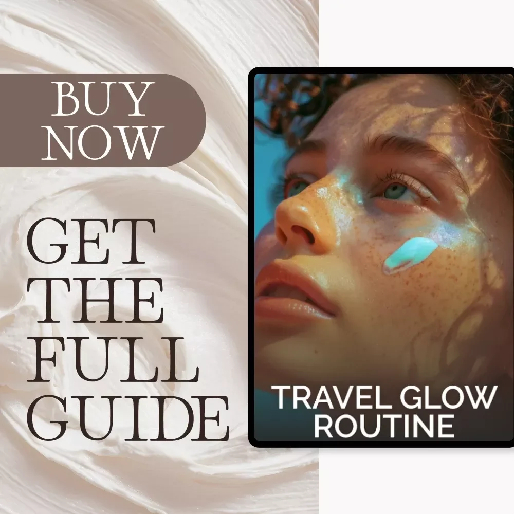 Travel Glow Routine | Digital Guide on How to Build a Travel Skincare Routine for Radiant Skin on the Go | Minimalist Skincare Tips, AI-Powered Travel Hacks & Packing Checklist