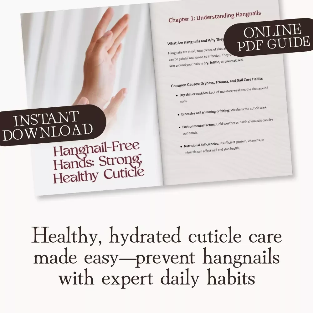 Hangnail-Free Hands: Strong, Healthy Cuticle | How to Prevent Hangnails Guide for Nail Care & Cuticle Health | Digital Download eBook
