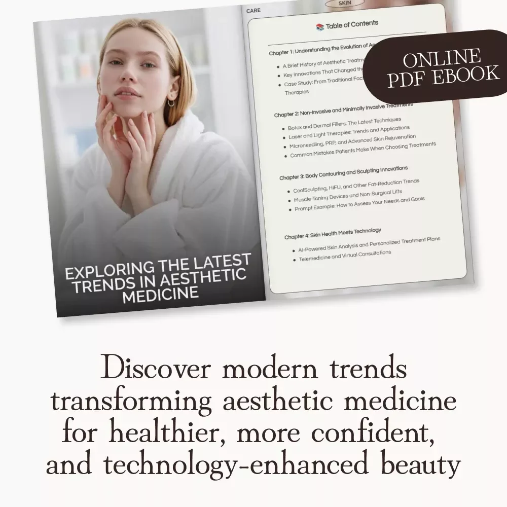 Exploring the Latest Trends in Aesthetic Medicine | Comprehensive eBook on Non-Invasive Treatments, Skin Health Technology & Holistic Beauty Insights | Digital Download Guide for Professionals and Enthusiasts