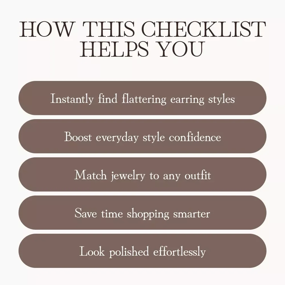 The Ultimate Checklist for Picking Earrings That Flatter Your Face | Printable eBook | Digital Style Guide | Face Shape Jewelry Tips | Instant Download