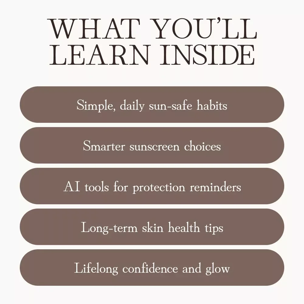 A Friendly Guide to Outsmarting Sun Damage for a Lifetime | Digital Sun Safety Guide | Tips for Avoiding Sun Damage Over Many Years | Skincare Protection eBook Download