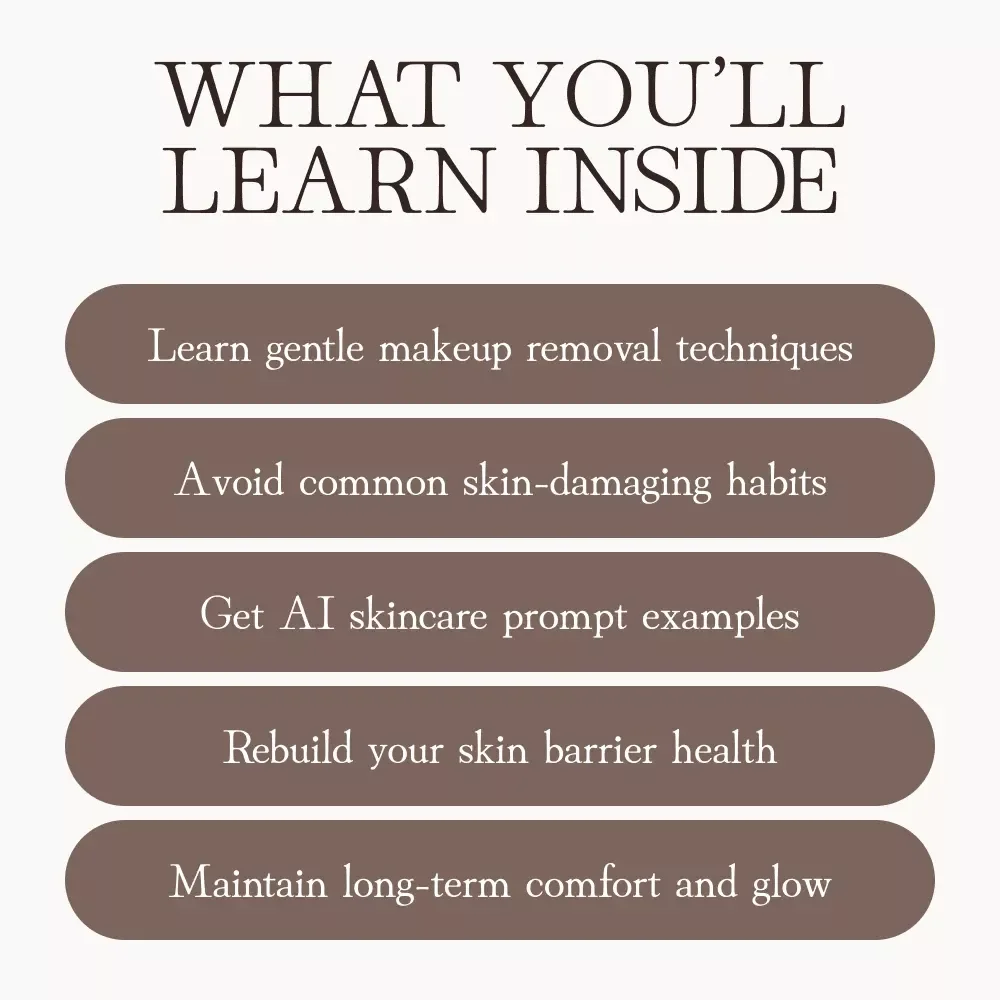 Soft Goodbye to Your Make-up | Gentle Skincare Guide for Sensitive Skin | How to Remove Makeup Without Irritating Skin | Digital Download eBook for Calm, Radiant Complexion