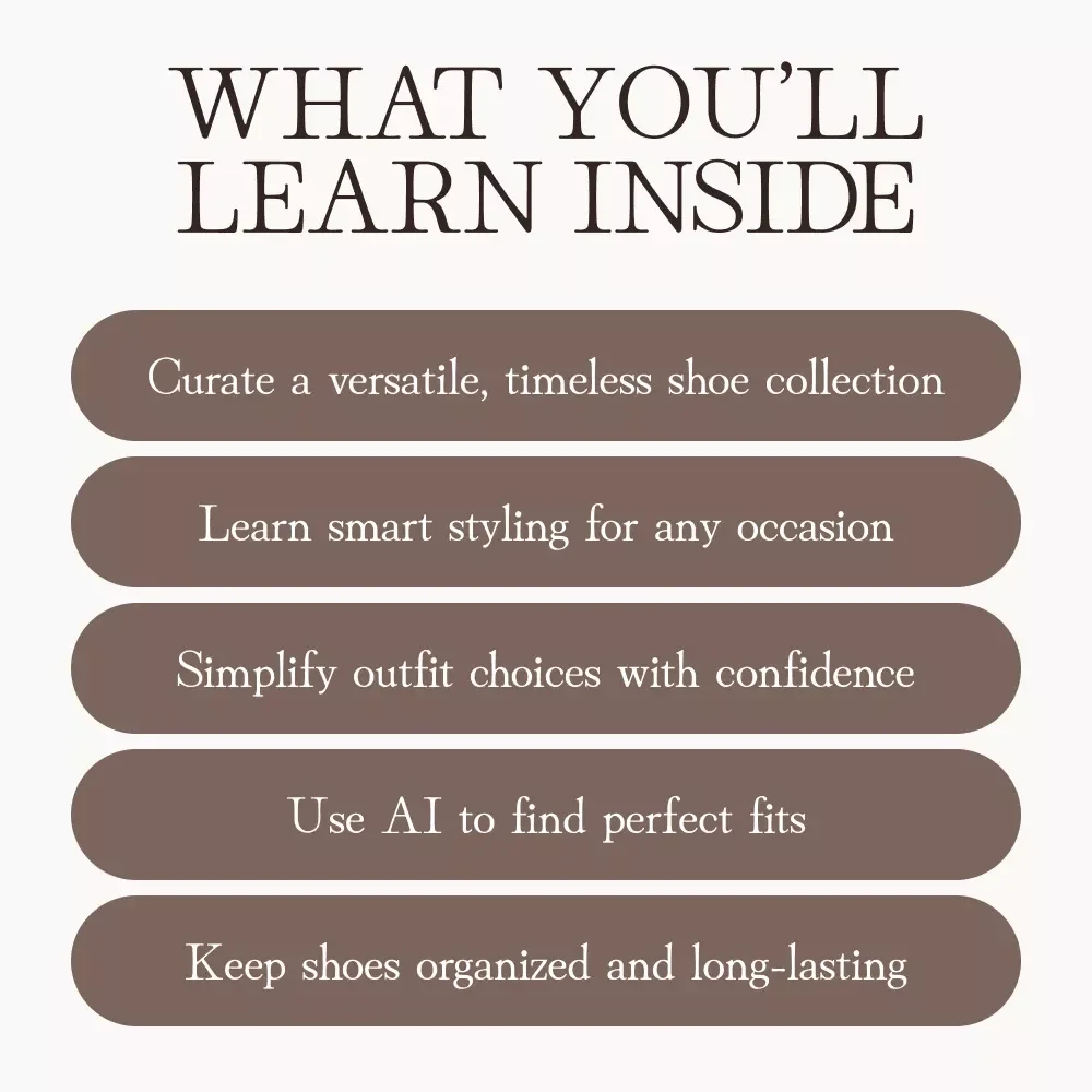 Must-Have Shoes for Every Wardrobe | Digital Style Guide, eBook & Fashion Checklist for Women | Timeless Shoe Essentials, AI Wardrobe Tools, and Seasonal Styling Tips