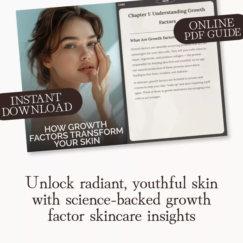 How Growth Factors Transform Your Skin | Skincare Guide for Understanding What Are Growth Factors in Skincare and Do They Help | Digital Download eBook for Glowing Skin & Smarter Beauty Routines