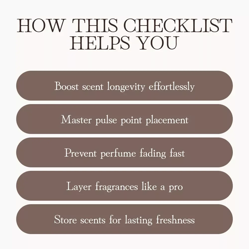 Checklist: Make Your Perfume Stick Around All Day! | Printable Perfume Care Guide, Fragrance Layering Tips, Scent Longevity eBook, Digital Download for Perfume Lovers