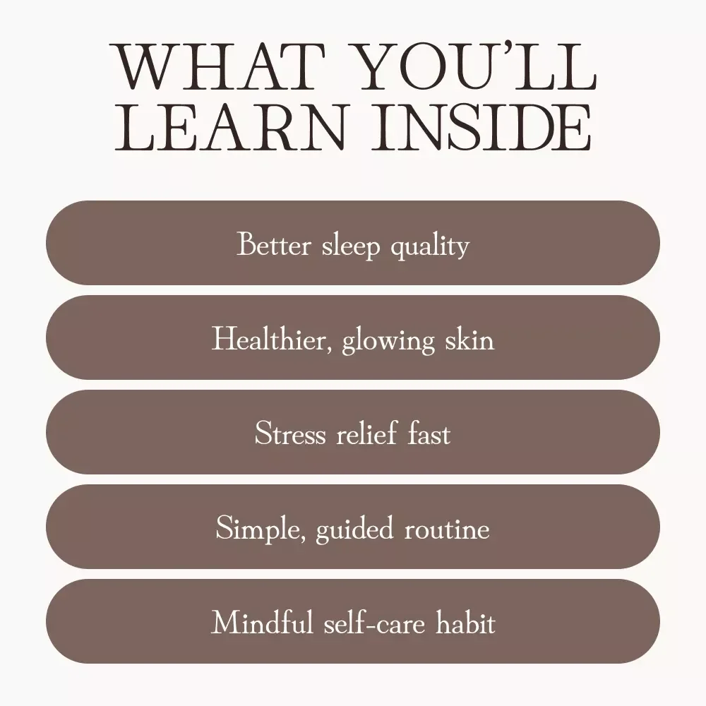 Your Evening Facial Massage Guide for Relaxation | Digital Self-Care eBook | Evening Facial Massage Techniques for Relaxation | At-Home Spa Routine for Stress Relief and Glowing Skin
