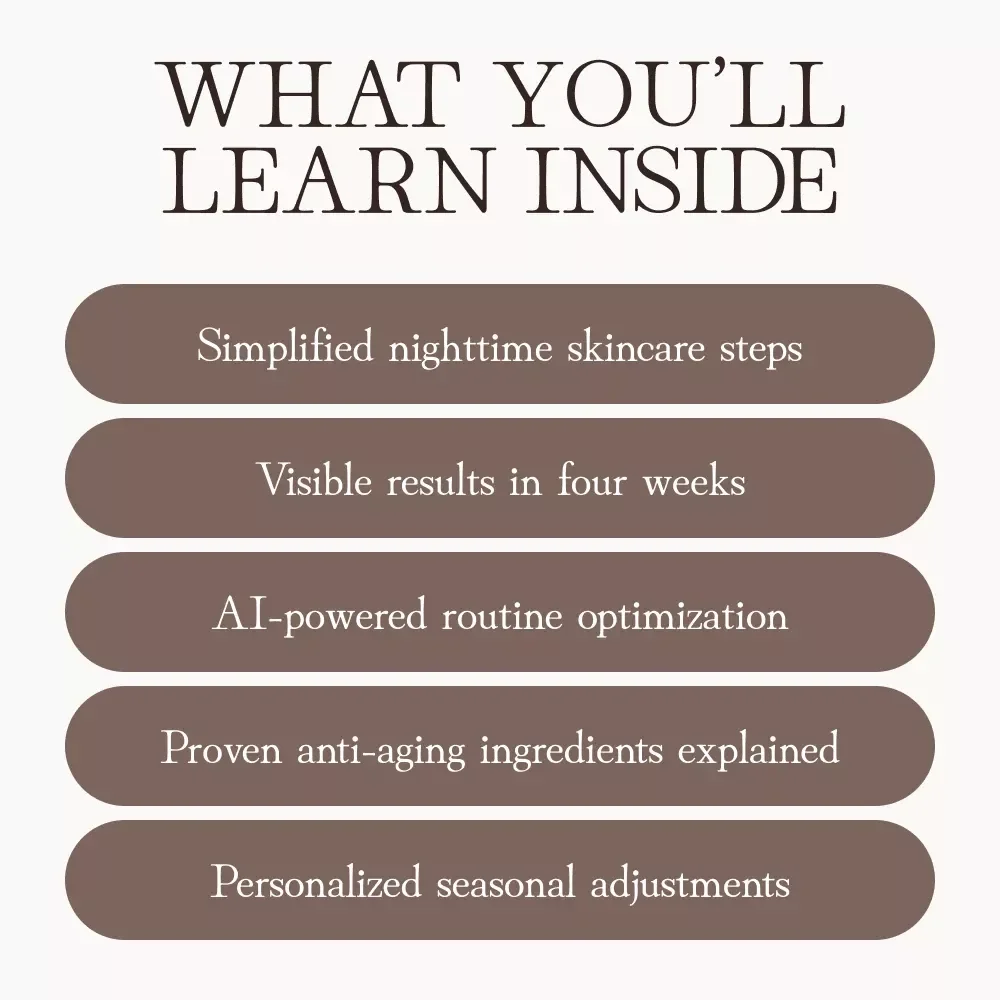 Evening Rituals for Anti-Aging and Repair | eBook Guide on How to Build a Night Routine for Anti-Aging and Repair | Digital Skincare Routine Download
