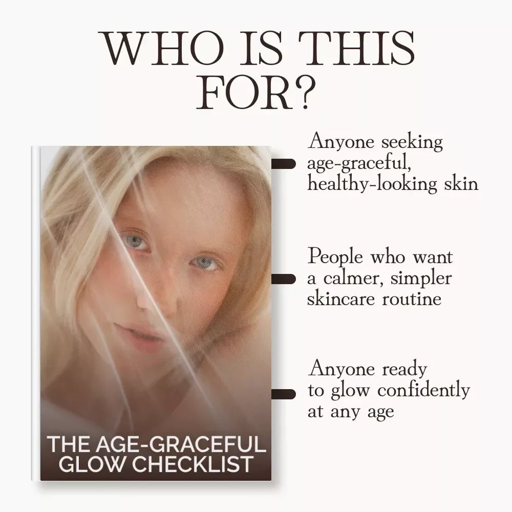 The Age-Graceful Glow Checklist | Gentle Skin Care Guide for Mature & Sensitive Skin | What to Do When Skin Sensitivity Increases with Age | Digital Self-Care Download