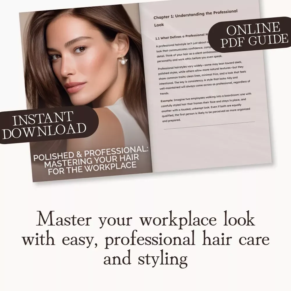 Polished & Professional: Mastering Your Hair for the Workplace | Digital Hair Styling Guide | How to Style Your Hair for a Professional Look | Modern Workplace Grooming eBook