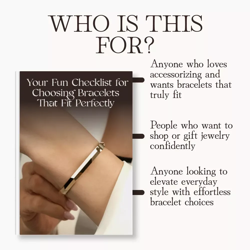 Your Fun Checklist for Choosing Bracelets That Fit Perfectly ✨ | Printable Bracelet Sizing Guide, Jewelry Style Tips, Wrist Measurement Chart, Bracelet Buying Guide Digital Download