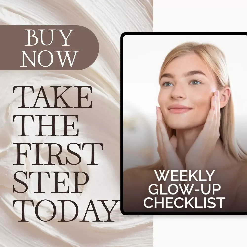 Weekly Glow-Up Checklist | Skincare Routine Guide for Radiant Skin | Tips for Weekly Peels and Masks That Are Safe for Skin | Digital Download Self-Care Printable