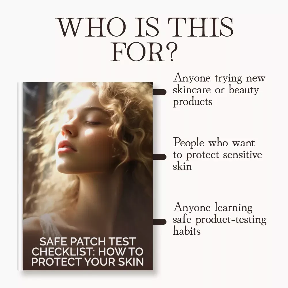 Safe Patch Test Checklist: How to Protect Your Skin | Printable Skincare Guide | how to test patch any product safely | Digital Download