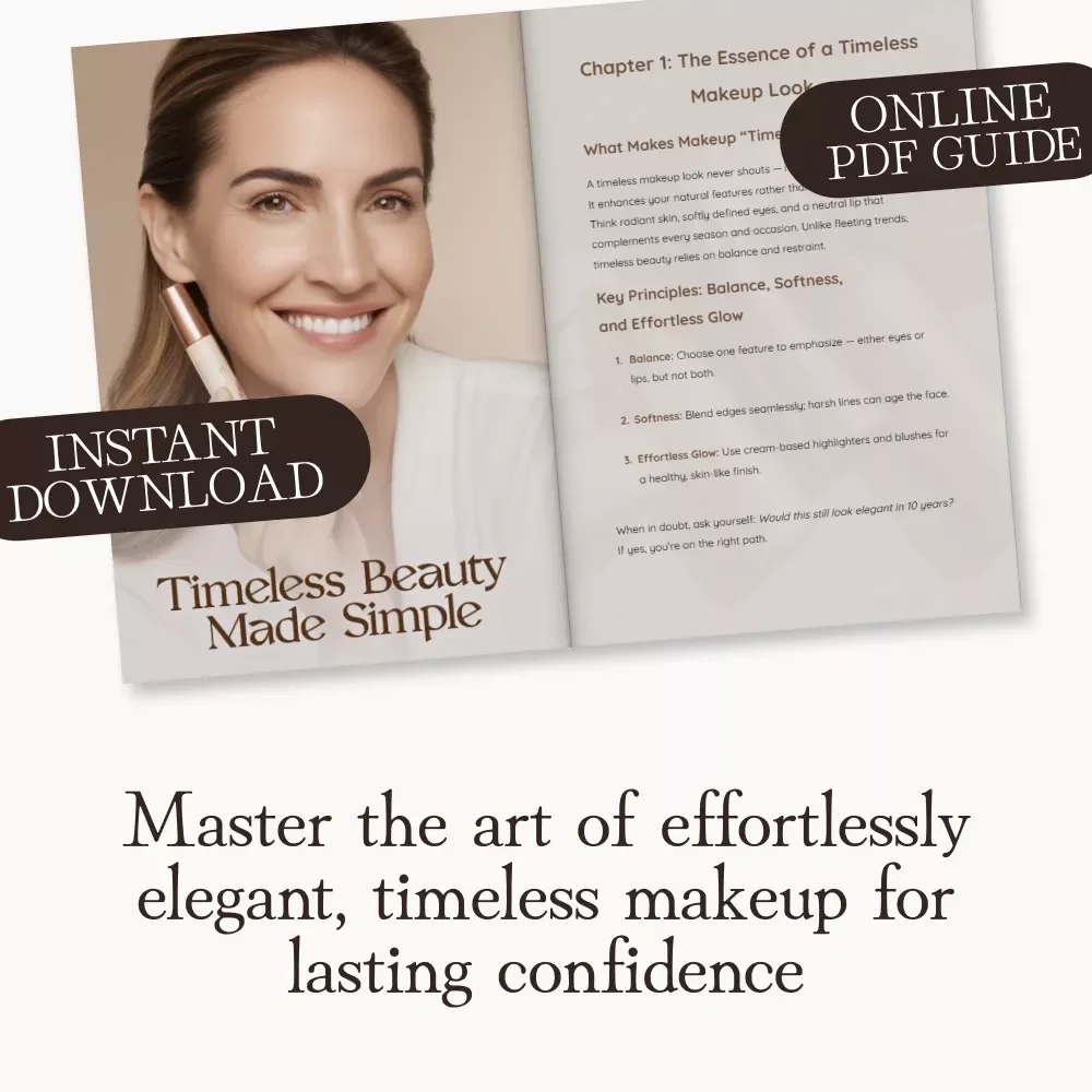 Timeless Beauty | Digital Guide on How to Create a Timeless Makeup Look | Classic Makeup eBook for Effortless Elegance & Lasting Confidence
