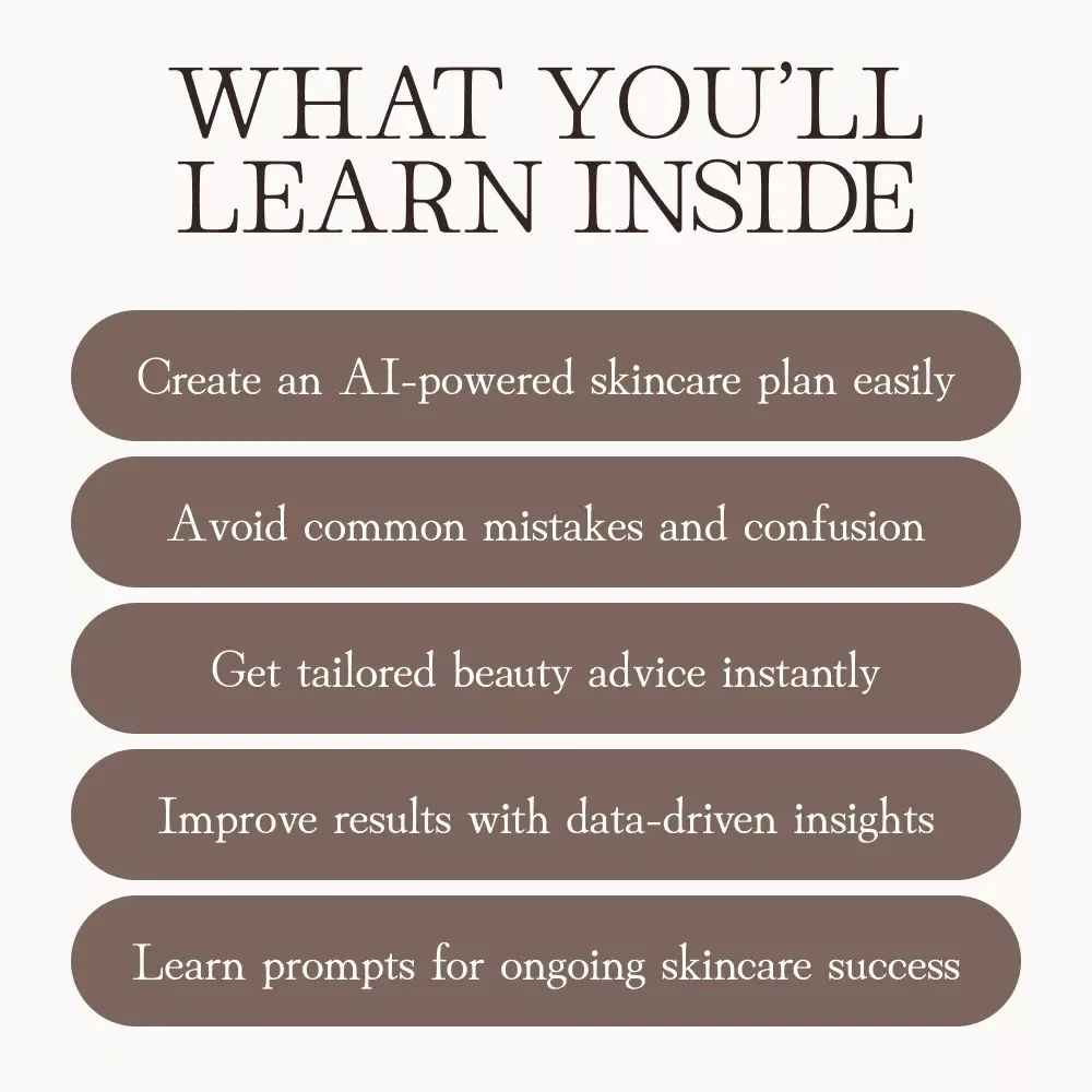 Smart Beauty Made Simple | AI Skincare Guide for Beginners | How to Use AI to Generate a Personalized Skincare Plan | Digital Download eBook for Smarter Self-Care