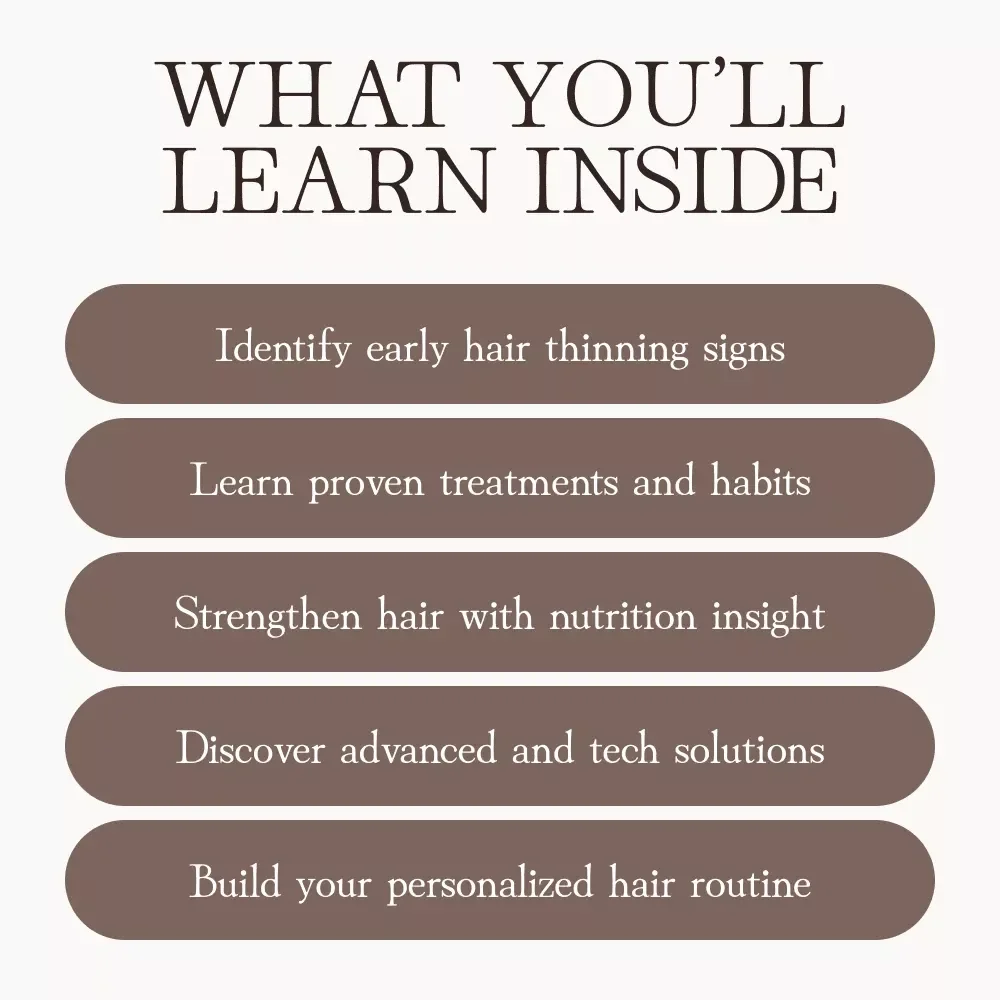 The Modern Guide to Addressing Thinning Hair | Expert eBook on How to Address Thinning Hair Naturally & Effectively | Digital Download for Men & Women
