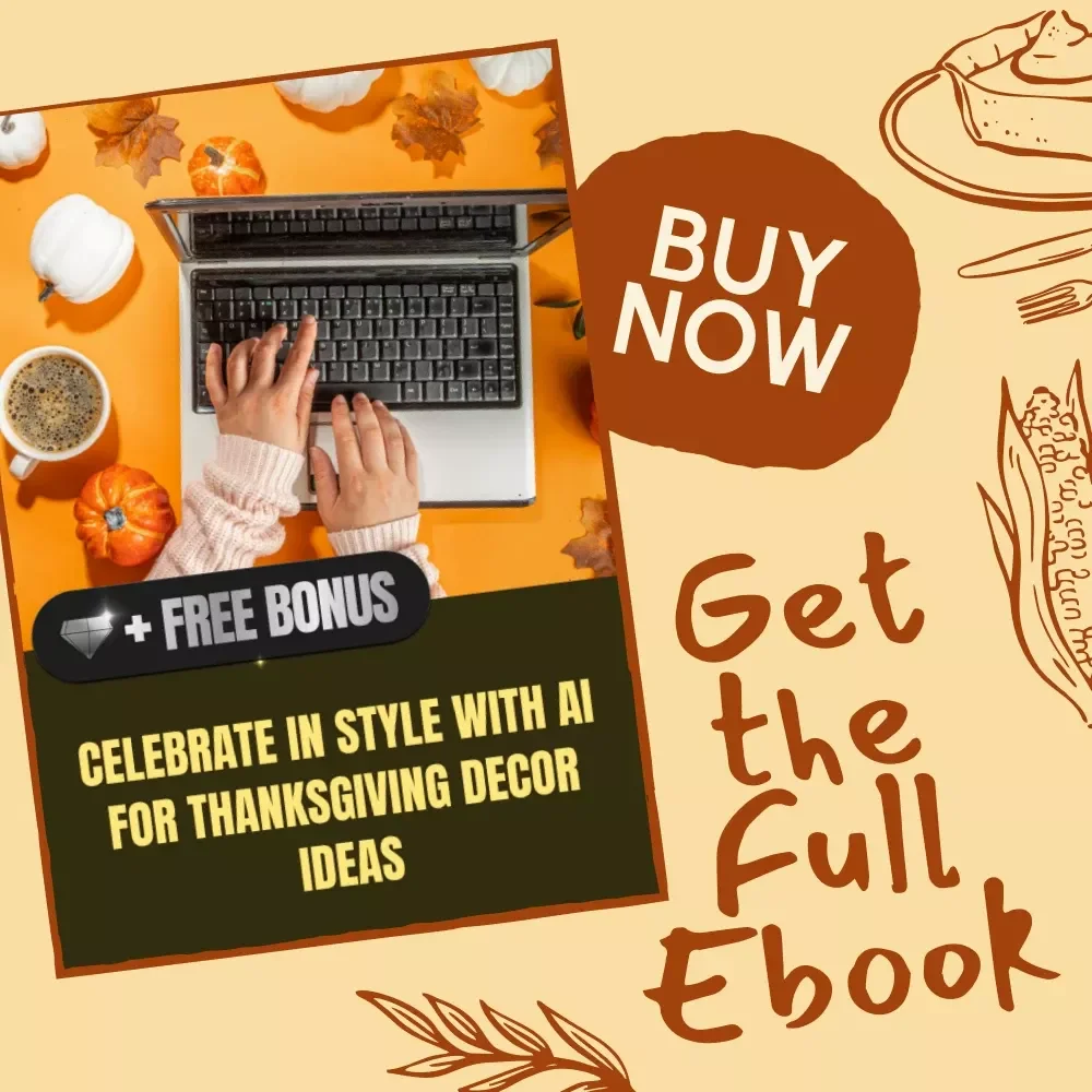 Celebrate in Style With AI for Thanksgiving Decor Ideas | Digital eBook Guide for AI-Powered Home Styling Inspiration | Learn the Best Way to Use AI for Thanksgiving Decor Ideas