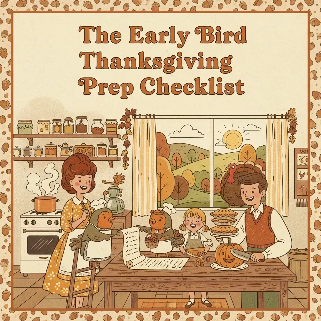 The Early Bird Thanksgiving Prep Checklist | Printable Holiday Planning Guide | Stress-Free Thanksgiving Planner & Digital Download
