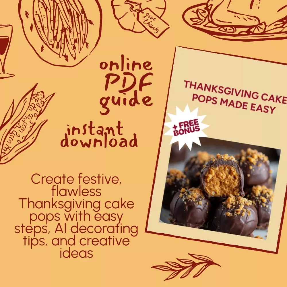 Thanksgiving Cake Pops Made Easy | Holiday Cake Pop Guide | Digital Download eBook for Beginners & Bakers | Thanksgiving Dessert Ideas, AI Decorating Tips, and Creative Fall Treats
