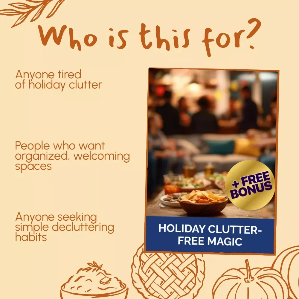 Holiday Clutter-Free Magic | How to Declutter Before the Holiday Rush | Minimalist Holiday Guide, Festive Organization eBook, Digital Decluttering Checklist