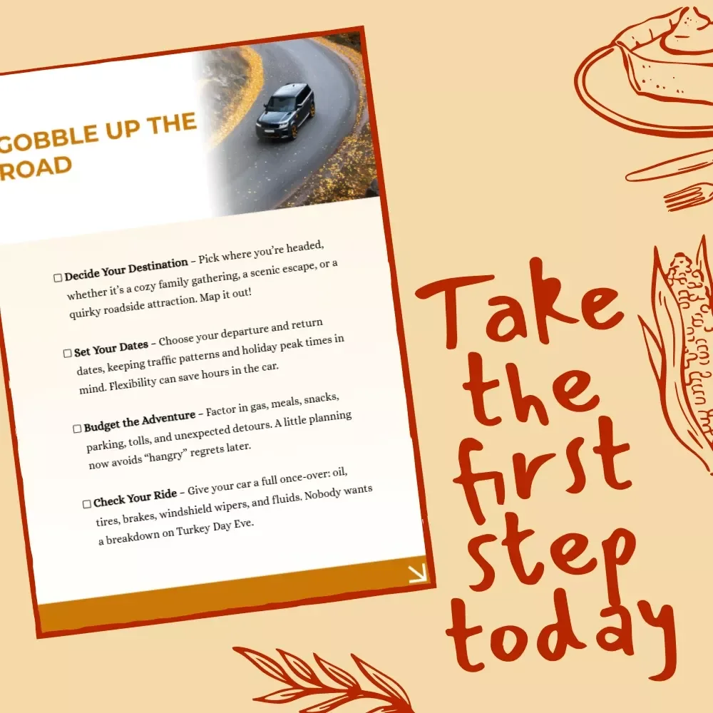 Gobble Up the Road – How to Plan a Thanksgiving Road Trip Checklist | Digital Travel Guide for Stress-Free Holiday Adventures