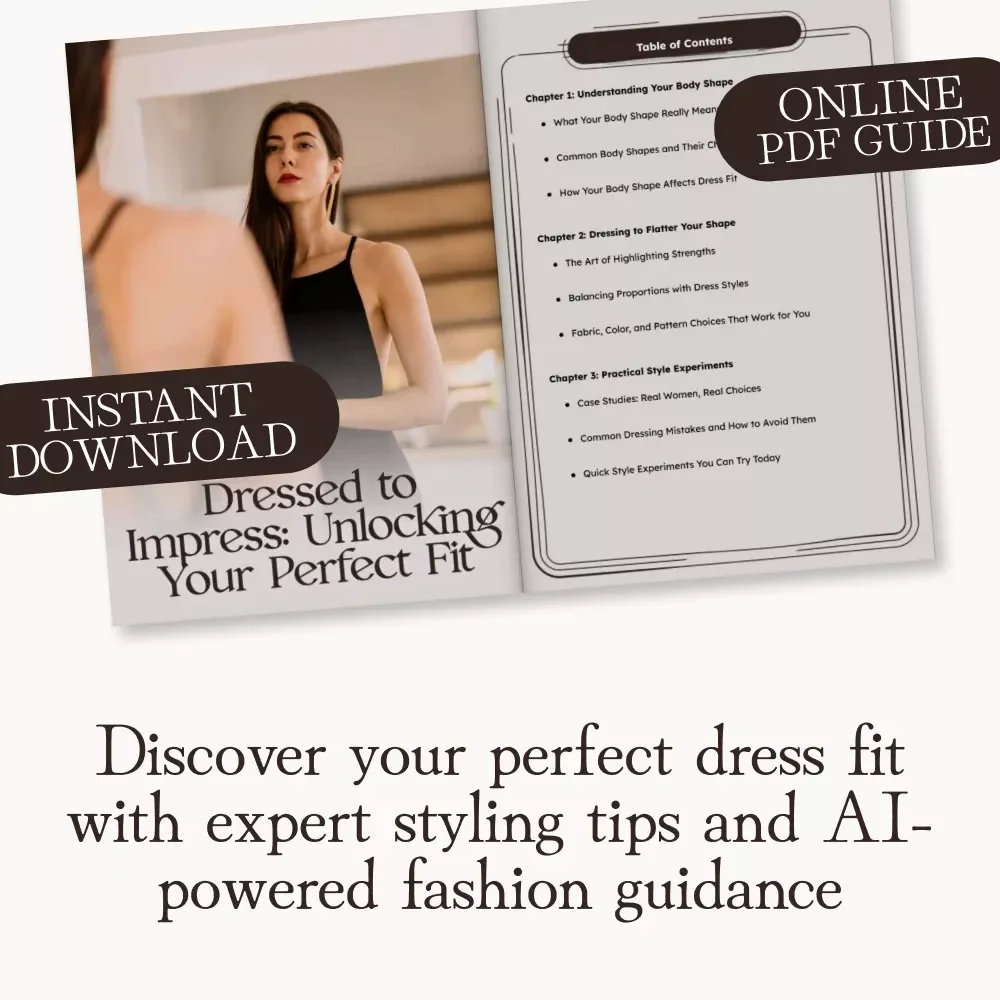 Dressed to Impress: Unlocking Your Perfect Fit | Body Shape Guide for Women | Digital Fashion eBook | Personal Style, Dress Fit & AI Styling Tips