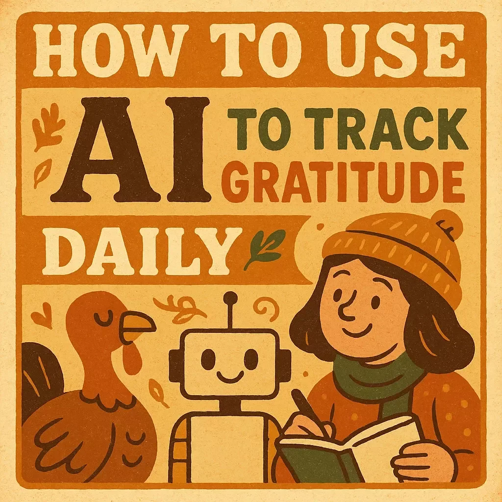 How to Use AI to Track Gratitude Daily | Digital Guide for Mindful Living, Journaling & Personal Growth | Printable & Downloadable eBook for Daily Reflection