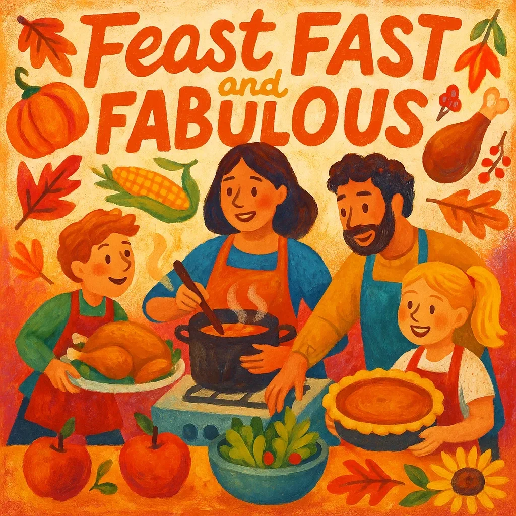 Feast Fast and Fabulous | Ultimate Last-Minute Thanksgiving Hosting Hacks Guide for Stress-Free Entertaining, Quick Recipes & AI Planning Tips | Printable Digital Download