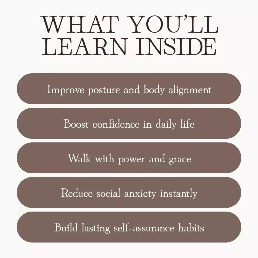 The Ultimate Guide to Walking with Confidence | Digital Download eBook for Posture, Body Language, and Self-Confidence Training