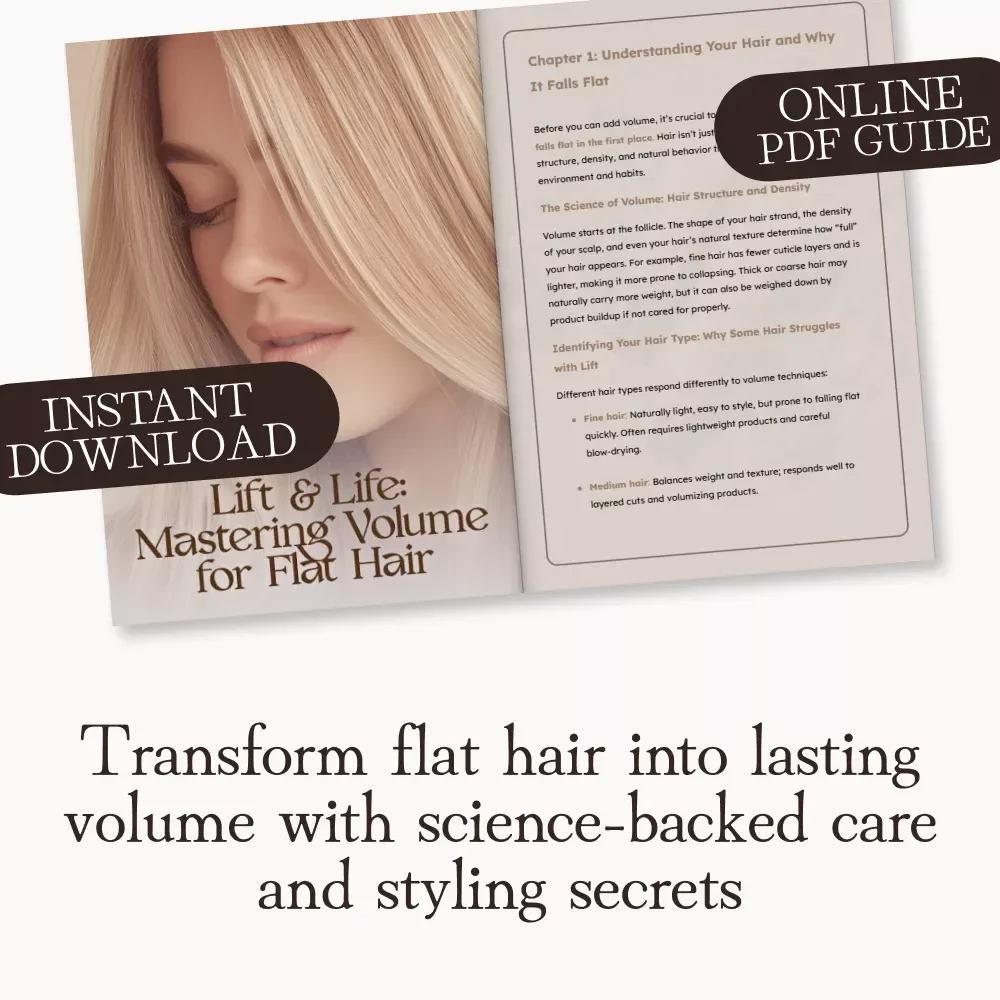 Lift & Life: Mastering Volume for Flat Hair | Digital Hair Volume Guide | How to Add Volume to Flat Hair eBook for Effortless Lift, Body & Bounce