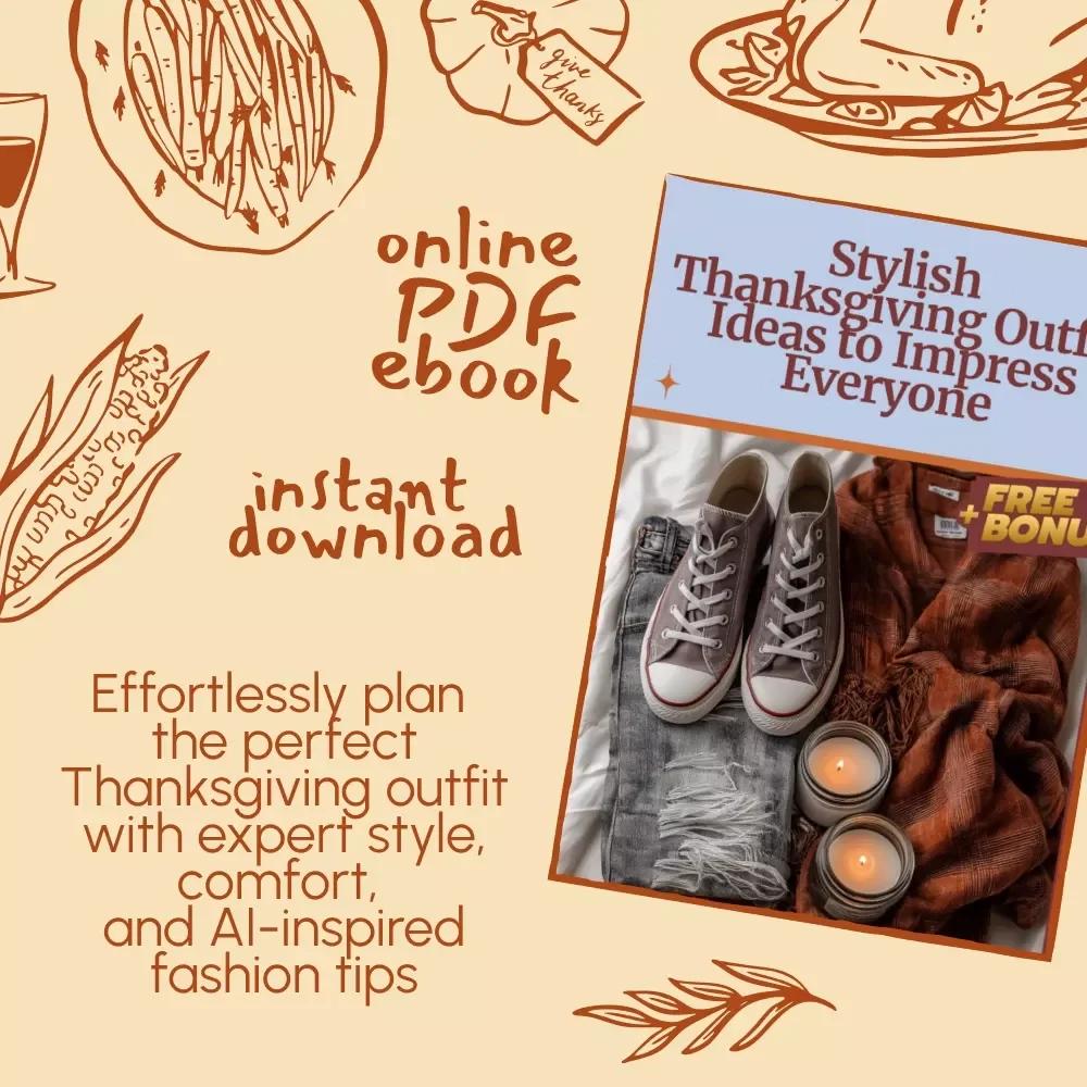Stylish Thanksgiving Outfit Ideas to Impress Everyone | Thanksgiving Outfit Ideas eBook | Fall Fashion Guide for Women & Men | Digital Download for Holiday Style Inspiration